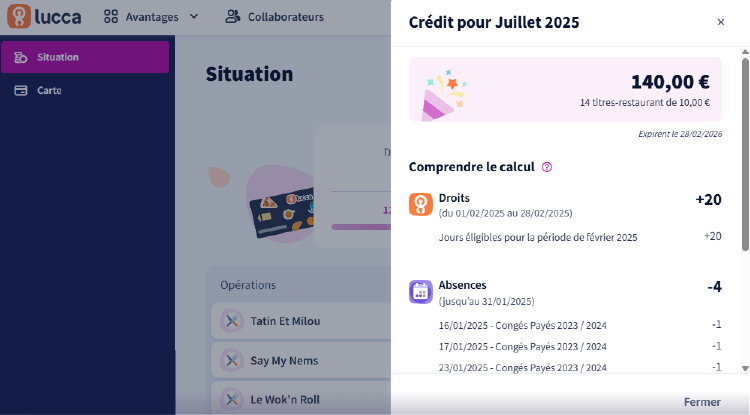 Consultation du solde et de l’historique